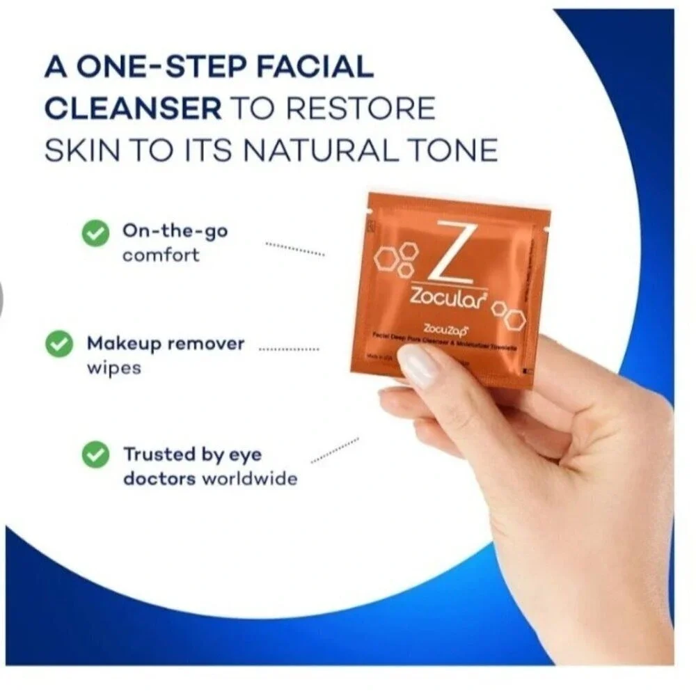 ZocuZap Acne Face Wipes Moisturizing Face Cleansing Wipes for Acne‎ Makeup B1